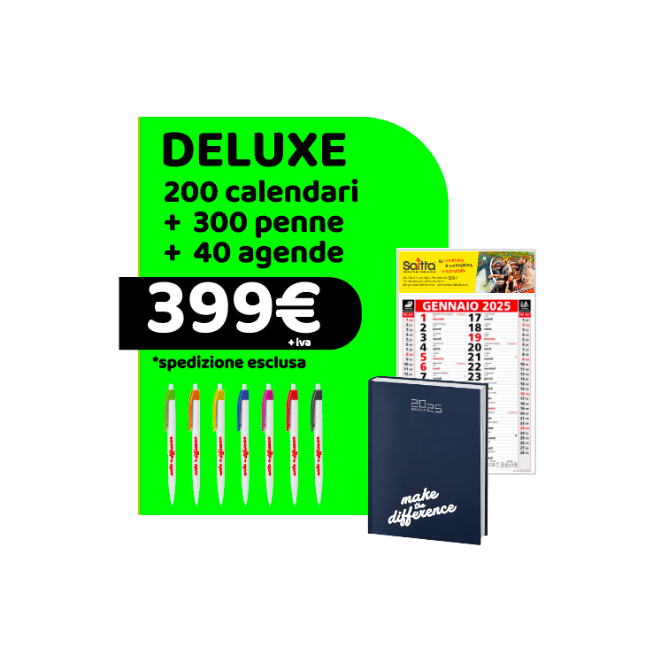 DELUXE | 200 Calendari + 300 Penne + 40 agende - SAITTA Shop