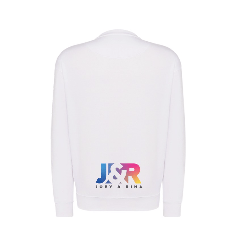 Felpa bianca girocollo - Joey&Rina - SAITTA Shop