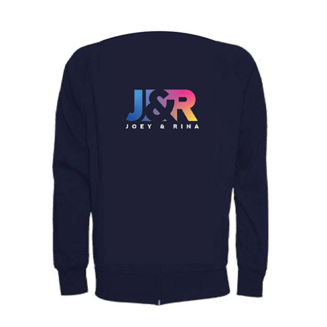 Felpa full - zip blu - Joey&Rina - SAITTA Shop