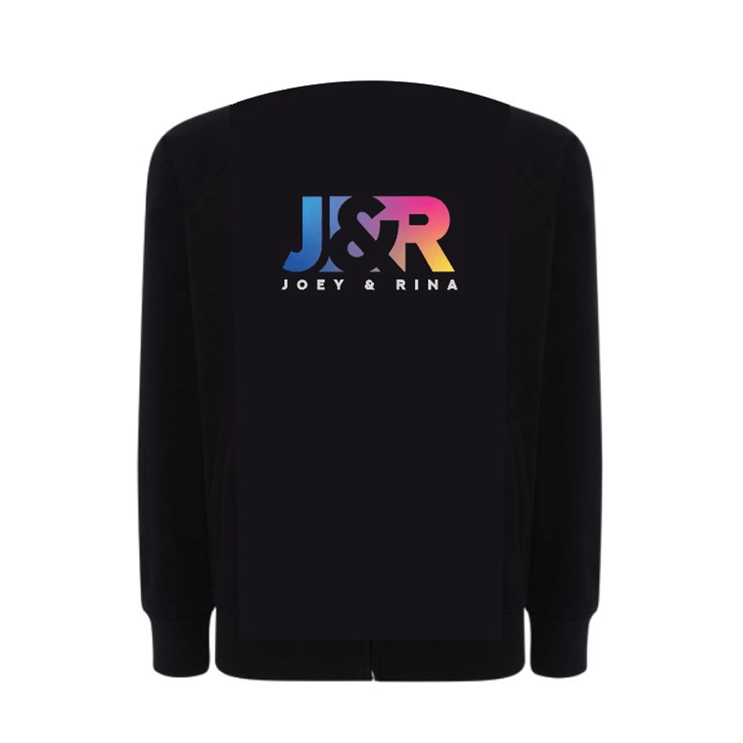 Felpa full - zip - nera - Joey&Rina - SAITTA Shop